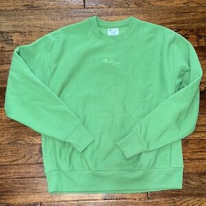 Green Champion Embroidered Crewneck Sweatshirt XL